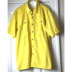 Men’s Magellan Button Down Shirt‎ Size S Yellow Outdoor Shirt